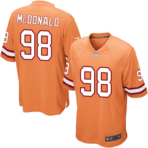 Men's Limited Clinton McDonald Nike Jersey Orange Alternate - #98 NFL Tampa Bay Buccaneers